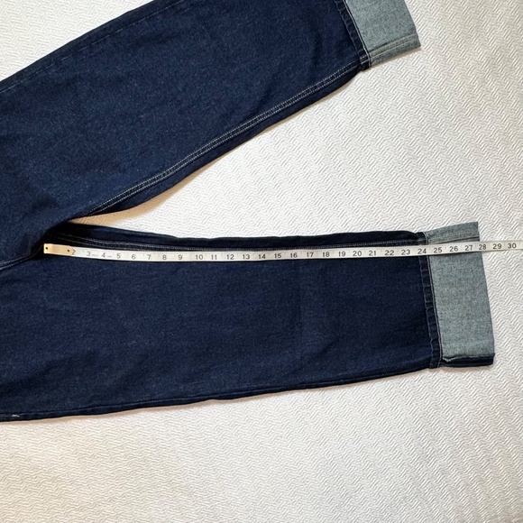 NWT Bershka Men’s Baggy Jeans Turned-up Hems Blue Size 29 - Picture 12 of 15